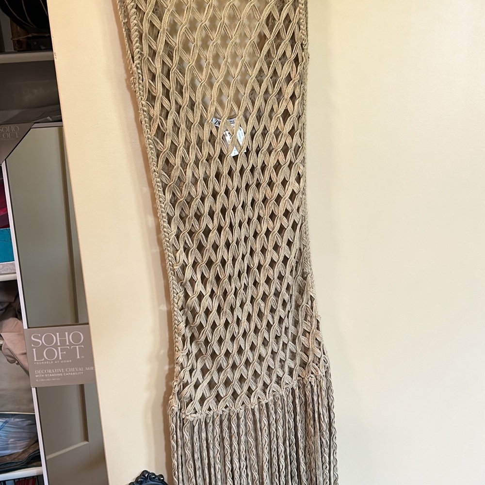 Zara Beige Knit Swim Coverup